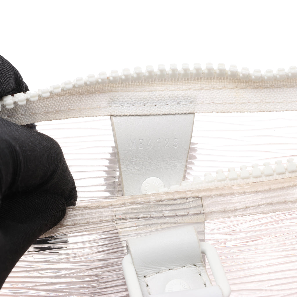 Louis Vuitton Keepall Bandoulière 50 Epi Plages Travel Bag in Clear x White M55814