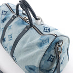 Louis Vuitton Keepall Bandoulière 50 Monogram Water Color Travel Bag in Blue x White M57946