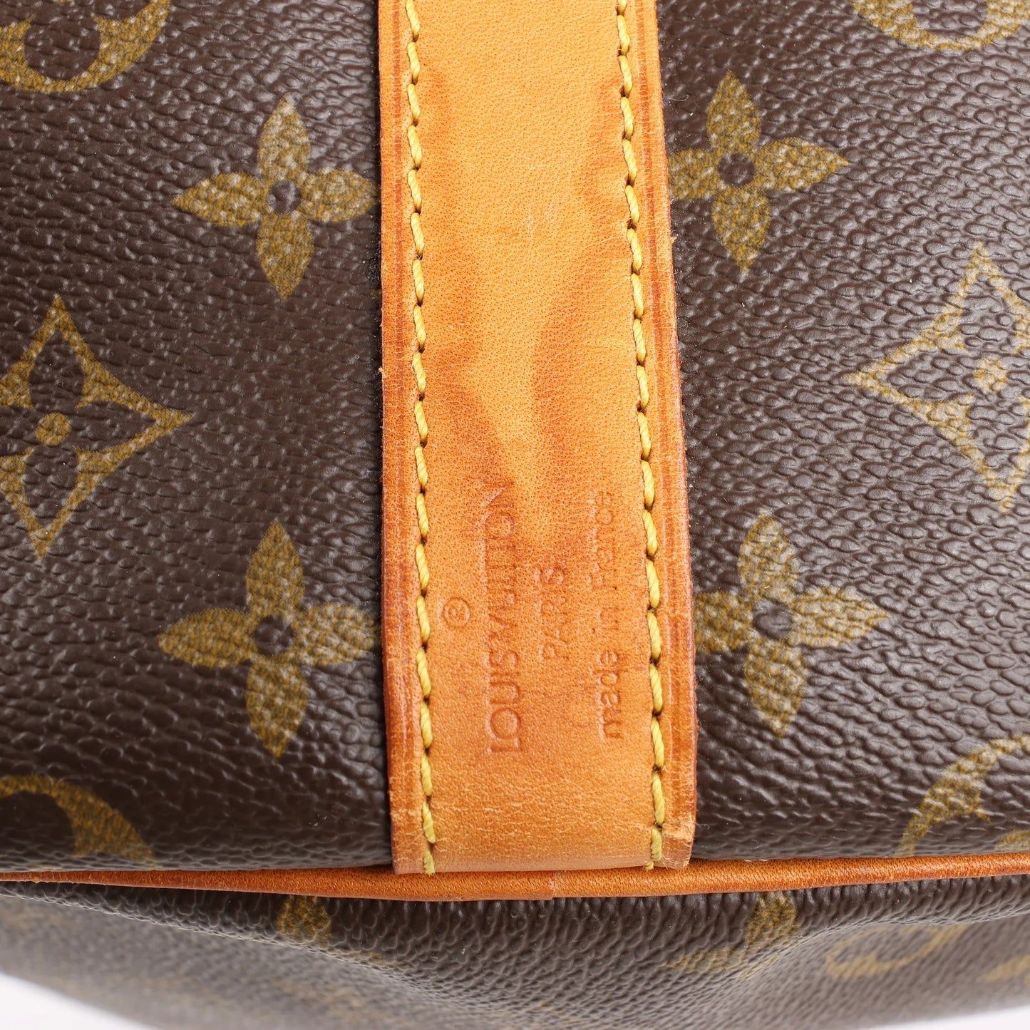 Sac de voyage Louis Vuitton Keepall Bandoulière 60 en toile Monogram marron