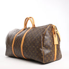 Louis Vuitton Keepall Bandoulière 60 Monogram Canvas Travel Bag in Brown