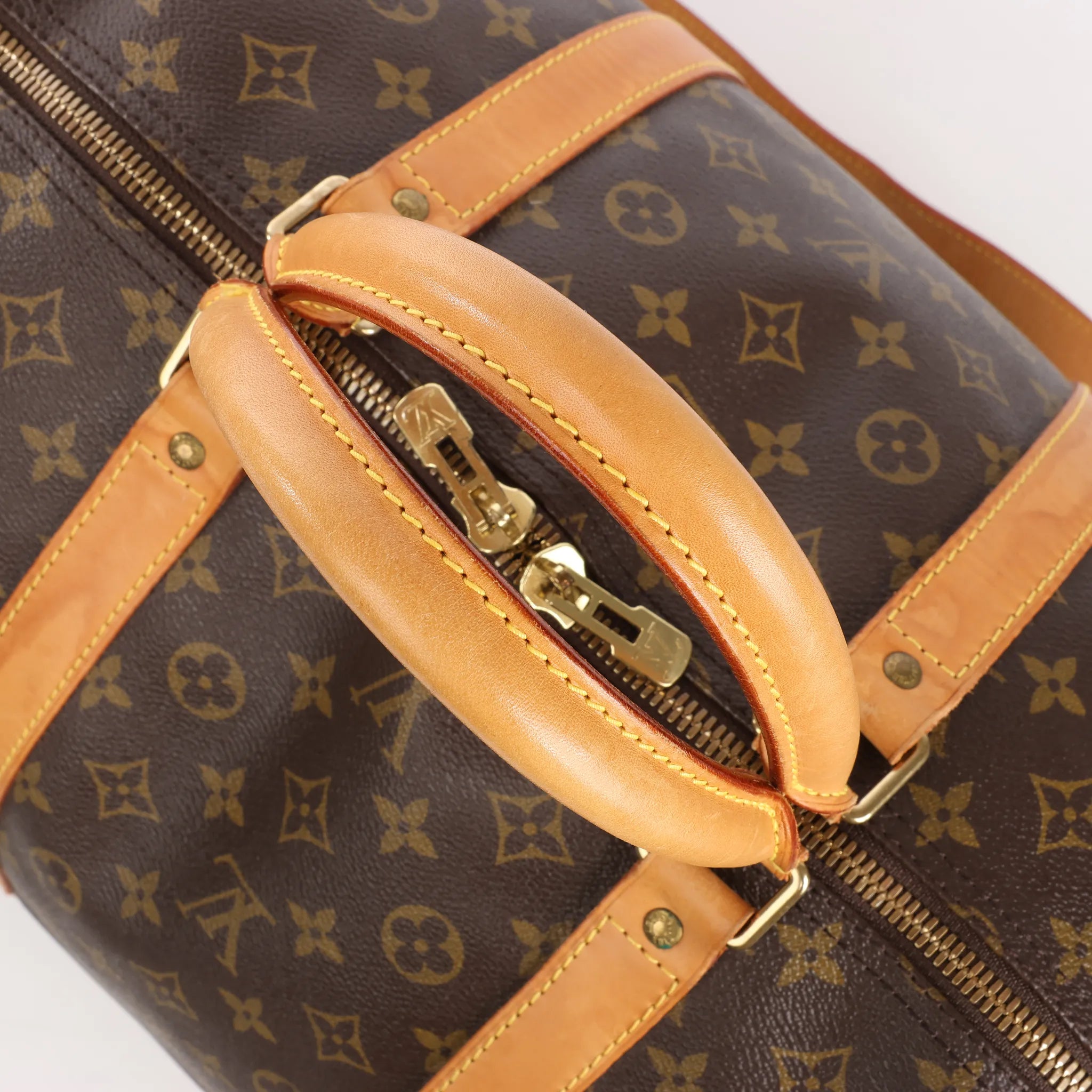 Louis Vuitton Keepall Bandoulière 60 Monogram Canvas Travel Bag in Brown