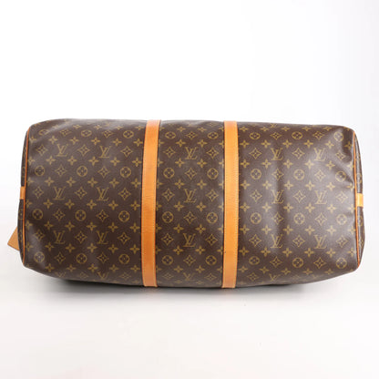 Sac de voyage Louis Vuitton Keepall Bandoulière 60 en toile Monogram marron
