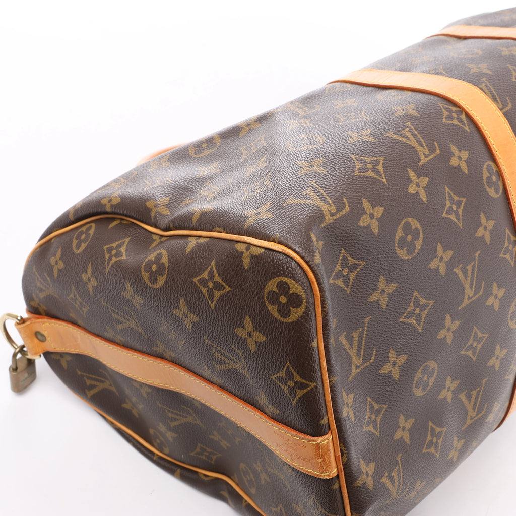 Louis Vuitton Keepall Bandoulière 45 Monogram Canvas Travel Bag in Brown M41418