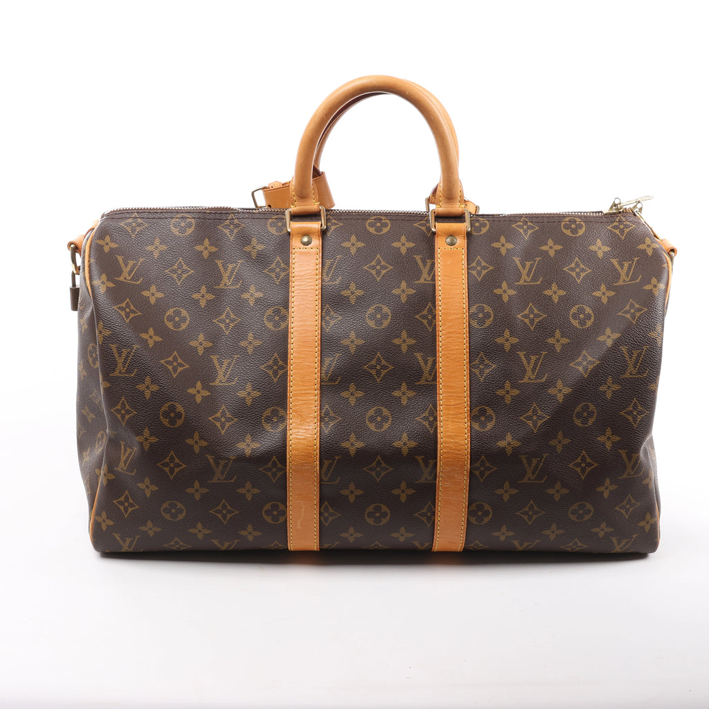 Louis Vuitton Keepall Bandoulière 45 Monogram Canvas Travel Bag in Brown M41418