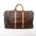 Louis Vuitton Keepall Bandoulière 45 Monogram Canvas Travel Bag in Brown M41418