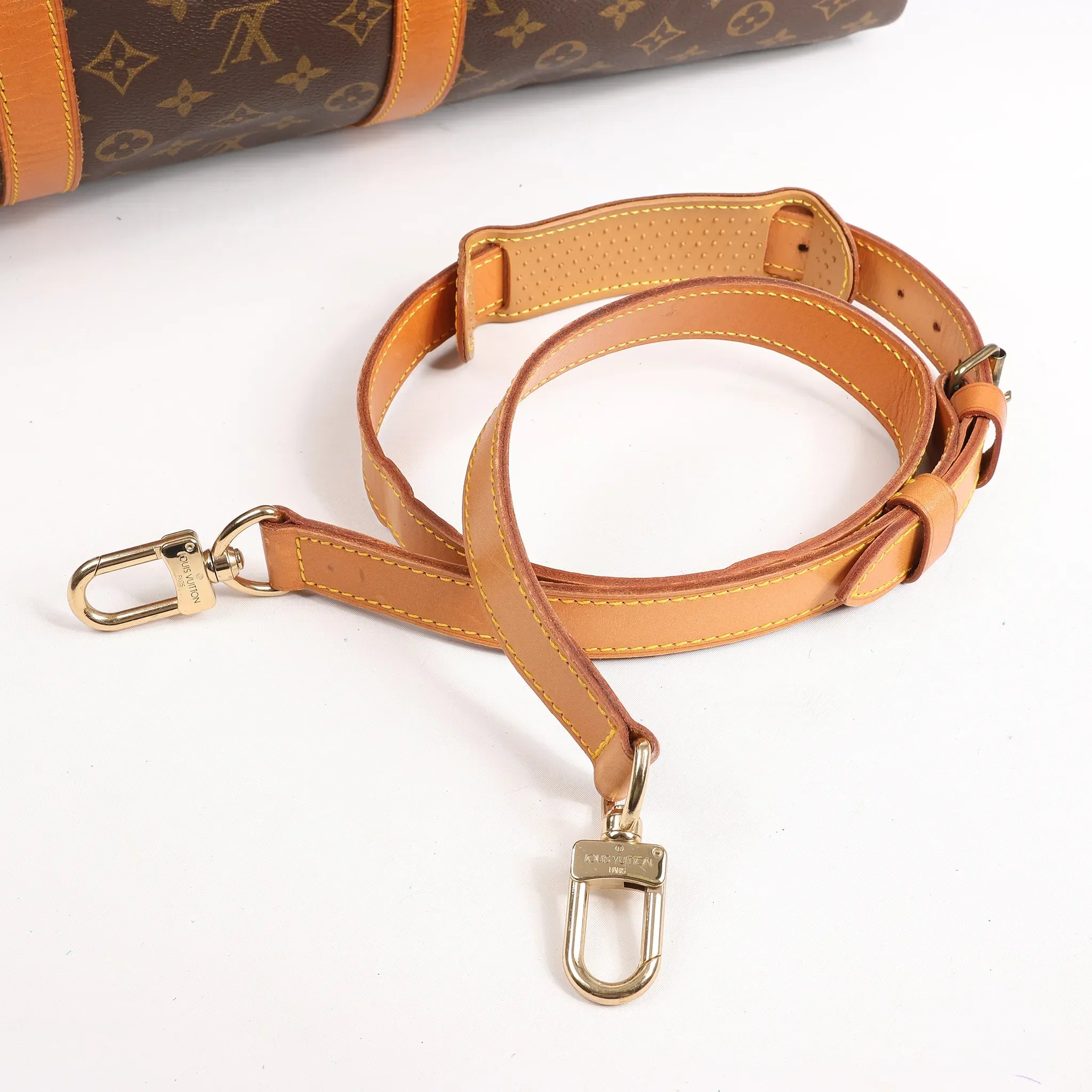 Louis Vuitton Monogram Canvas Keepall Bandoulière 55 Travel Bag M41414