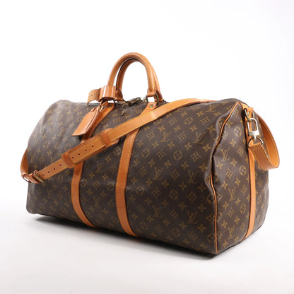Louis Vuitton Monogram Canvas Keepall Bandoulière 55 Travel Bag M41414