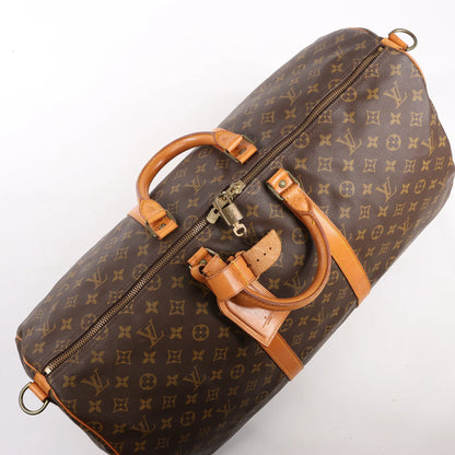 Louis Vuitton Monogram Canvas Keepall Bandoulière 55 Travel Bag M41414