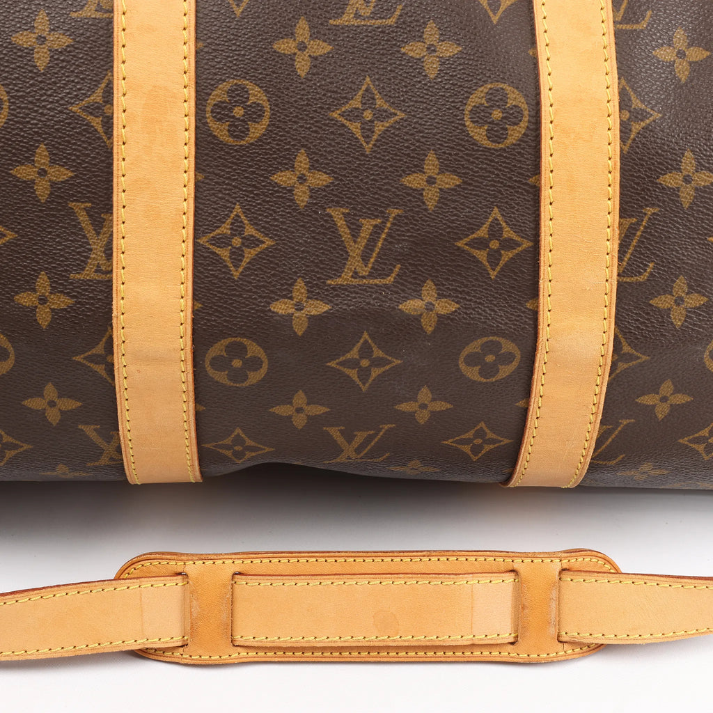 Louis Vuitton Keepall Bandoulière 55 Monogram Canvas Travel Bag in Brown M41414