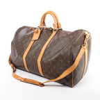 Louis Vuitton Keepall Bandoulière 55 Monogram Travel Bag in Brown M41414