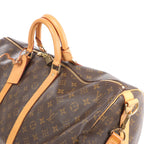 Louis Vuitton Keepall Bandoulière 55 Monogram Travel Bag in Brown M41414