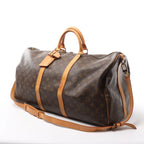 Louis Vuitton Keepall Bandoulière 55 Monogram Canvas Travel Bag in Brown M41414