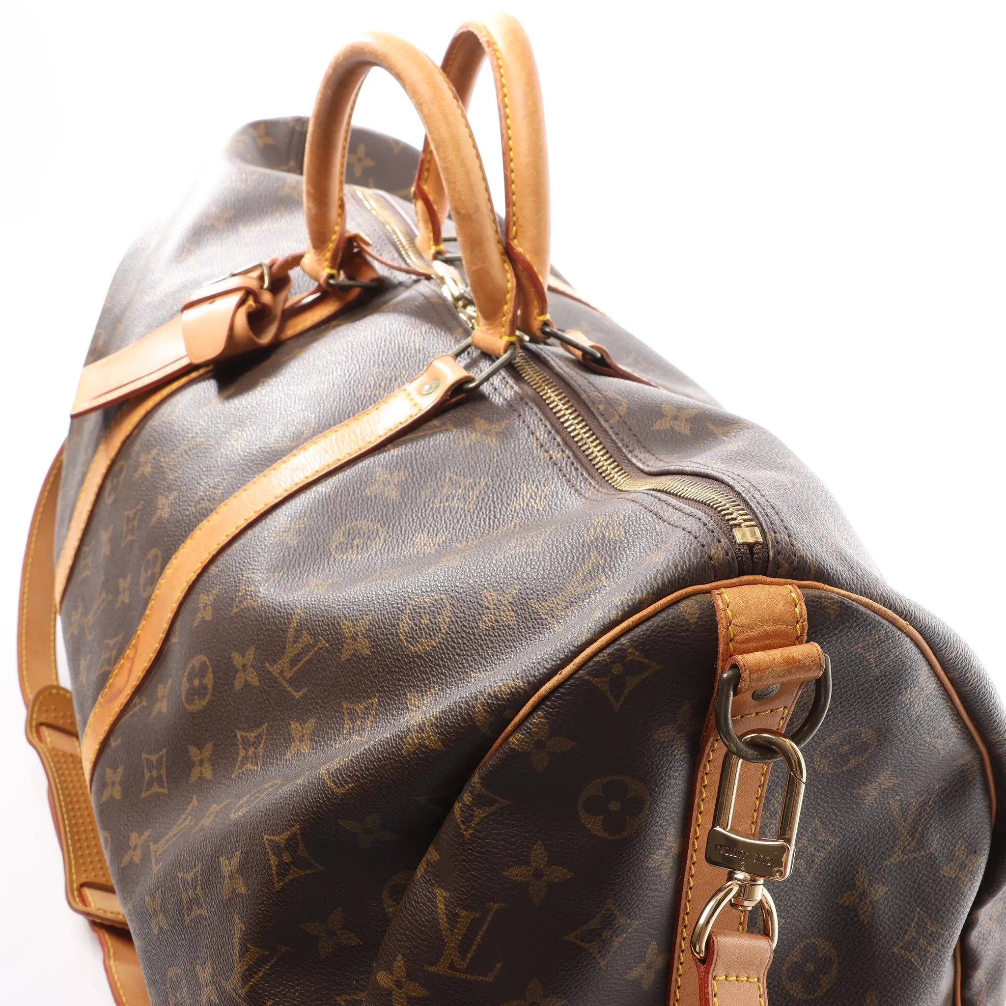 Louis Vuitton Keepall Bandoulière 55 Monogram Canvas Travel Bag in Brown M41414