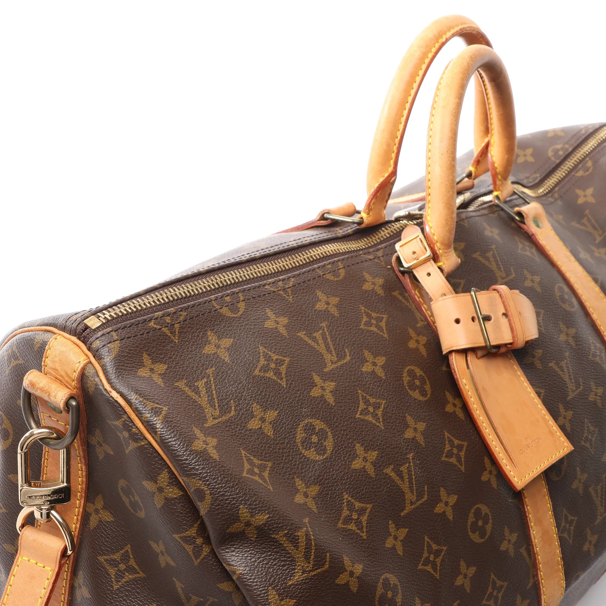 Louis Vuitton Keepall Bandoulière 55 Monogram Canvas Travel Bag in Brown M41414