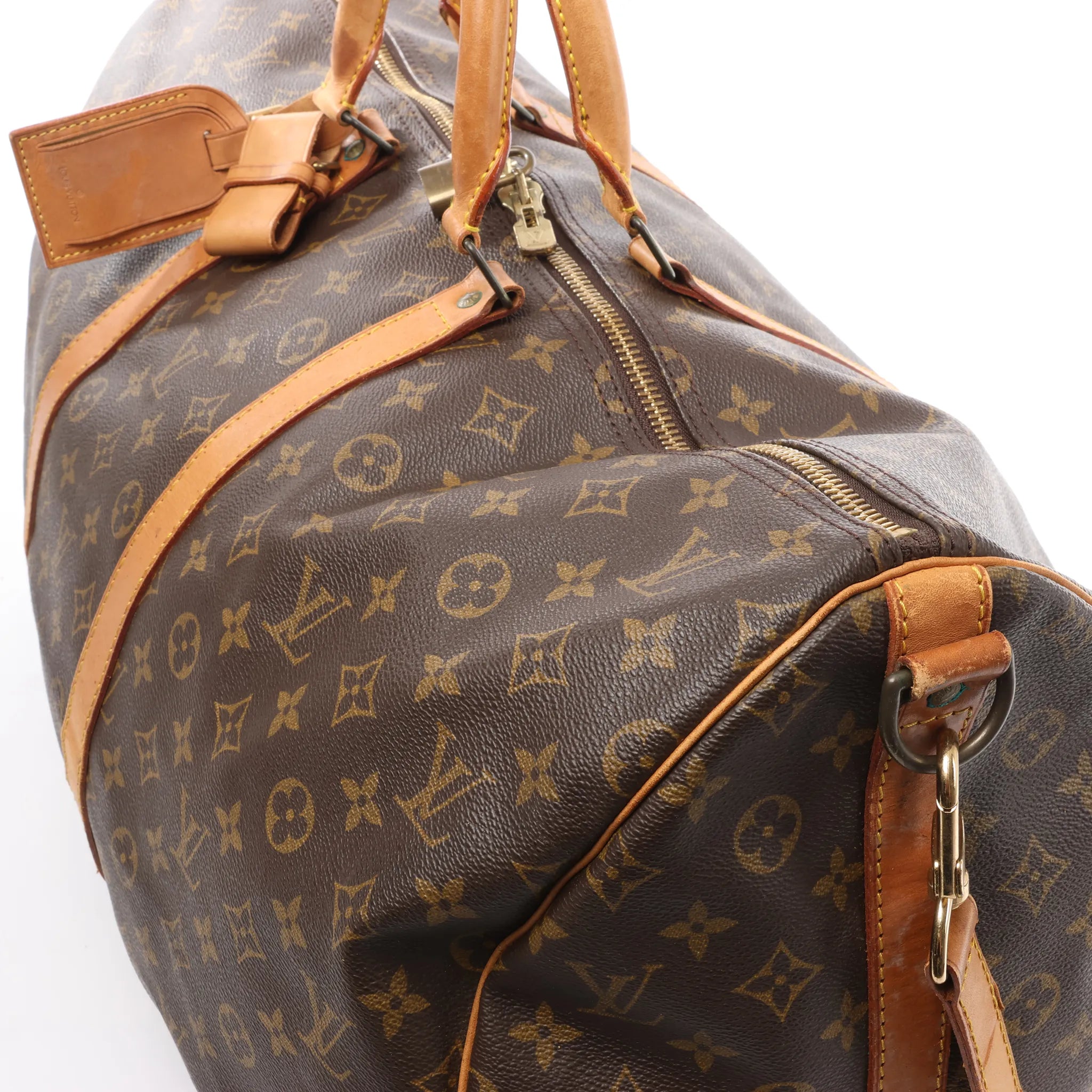 Louis Vuitton Keepall Bandoulière 55 Monogram Canvas Travel Bag in Brown M41414