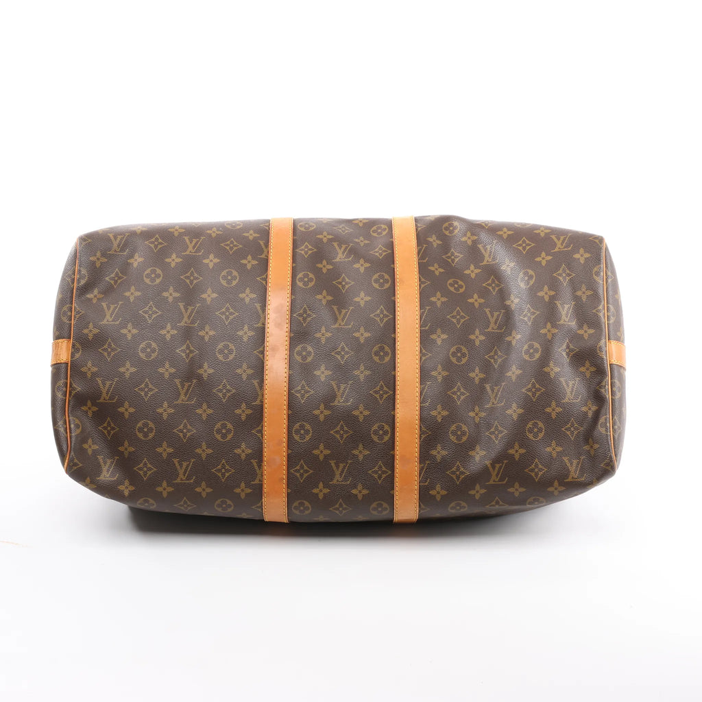 Louis Vuitton Keepall Bandoulière 55 Monogram Canvas Travel Bag in Brown M41414
