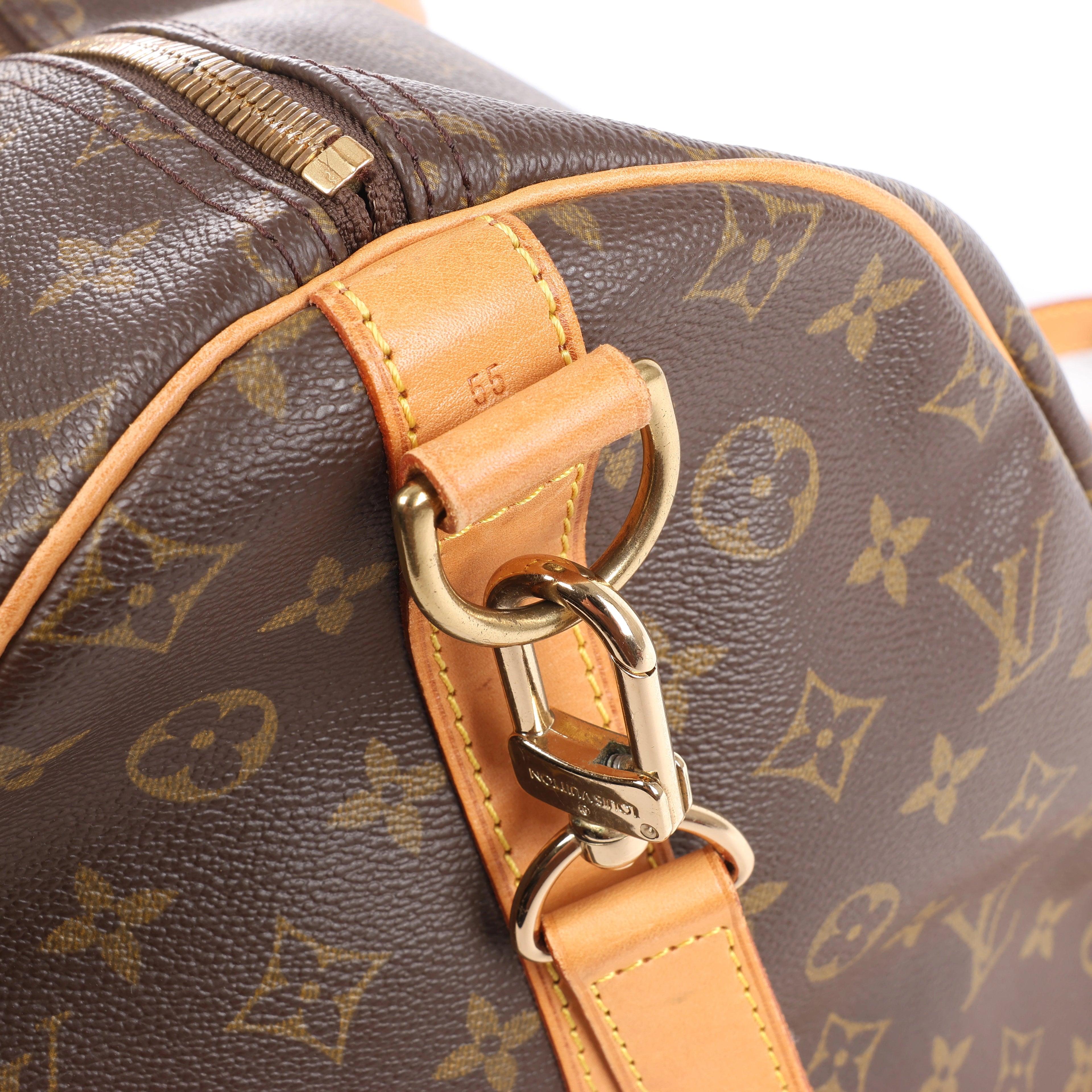 Bolso de viaje Louis Vuitton Keepall Bandoulière 55 Monogram Canvas en marrón M41414