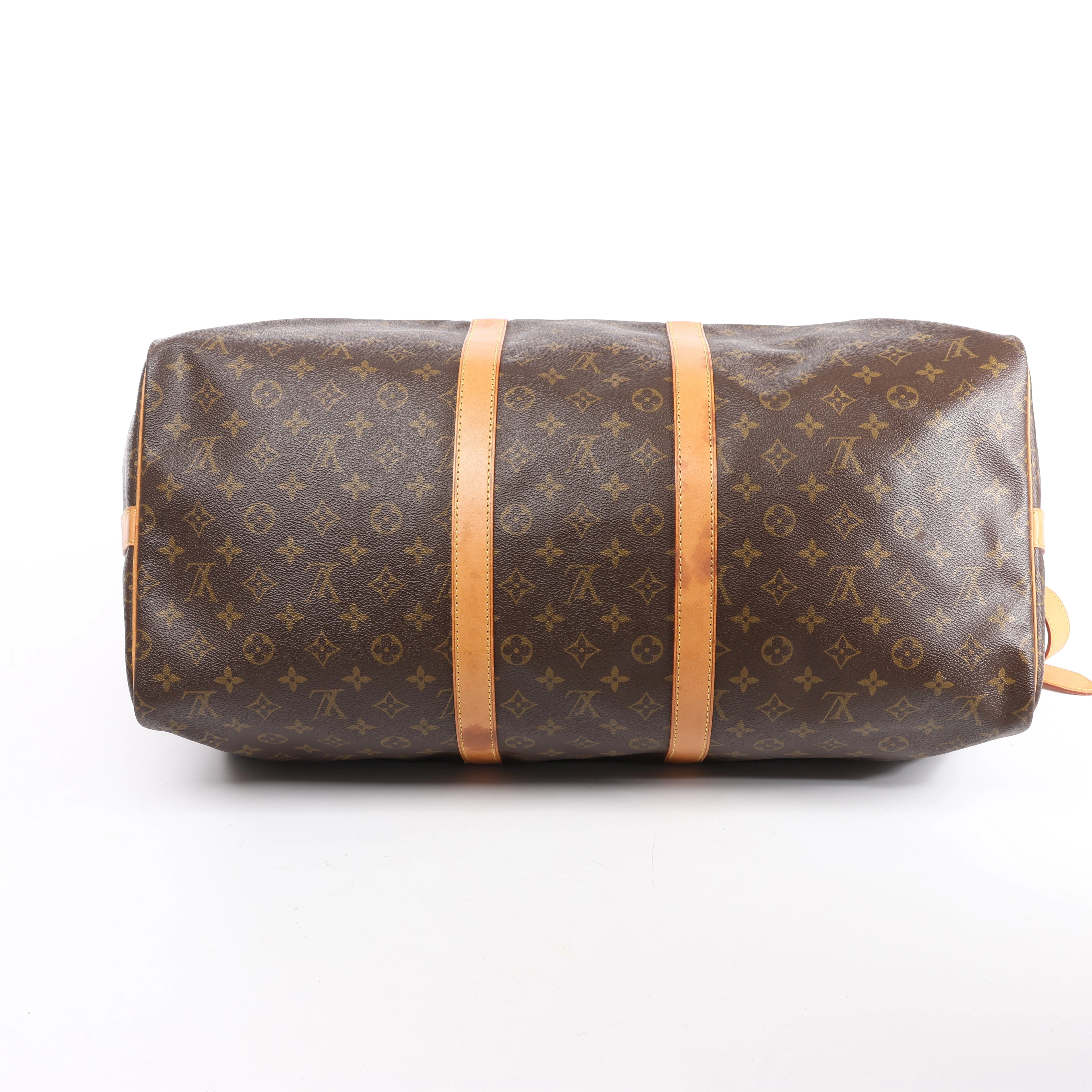 Bolso de viaje Louis Vuitton Keepall Bandoulière 55 Monogram Canvas en marrón M41414