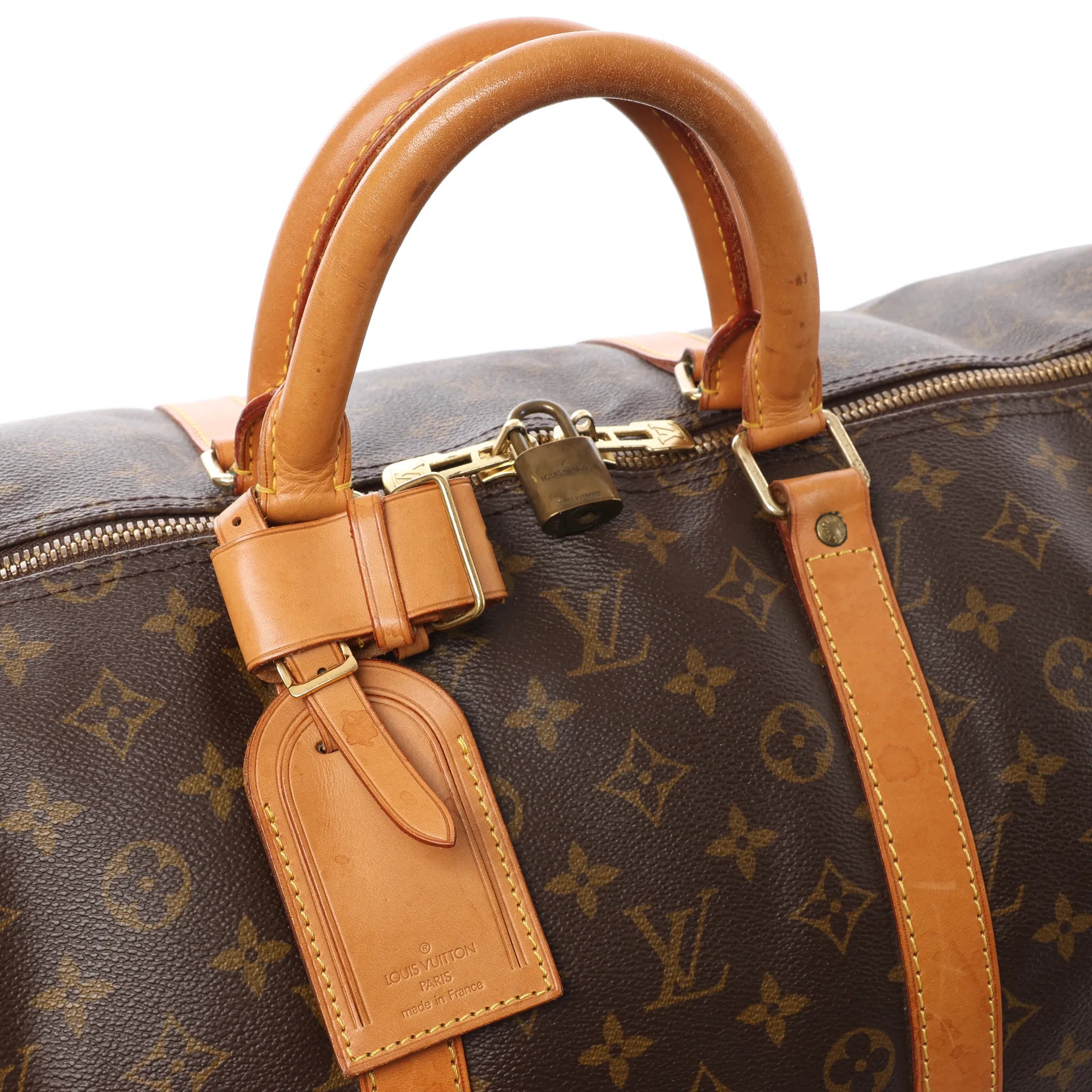 Louis Vuitton Keepall Bandoulière 55 Monogram Canvas Travel Bag in Brown M41414
