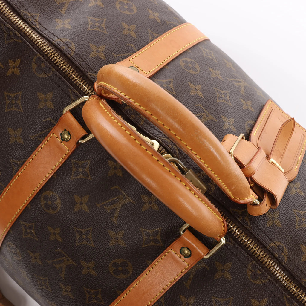 Louis Vuitton Keepall Bandoulière 55 Monogram Canvas Travel Bag in Brown M41414