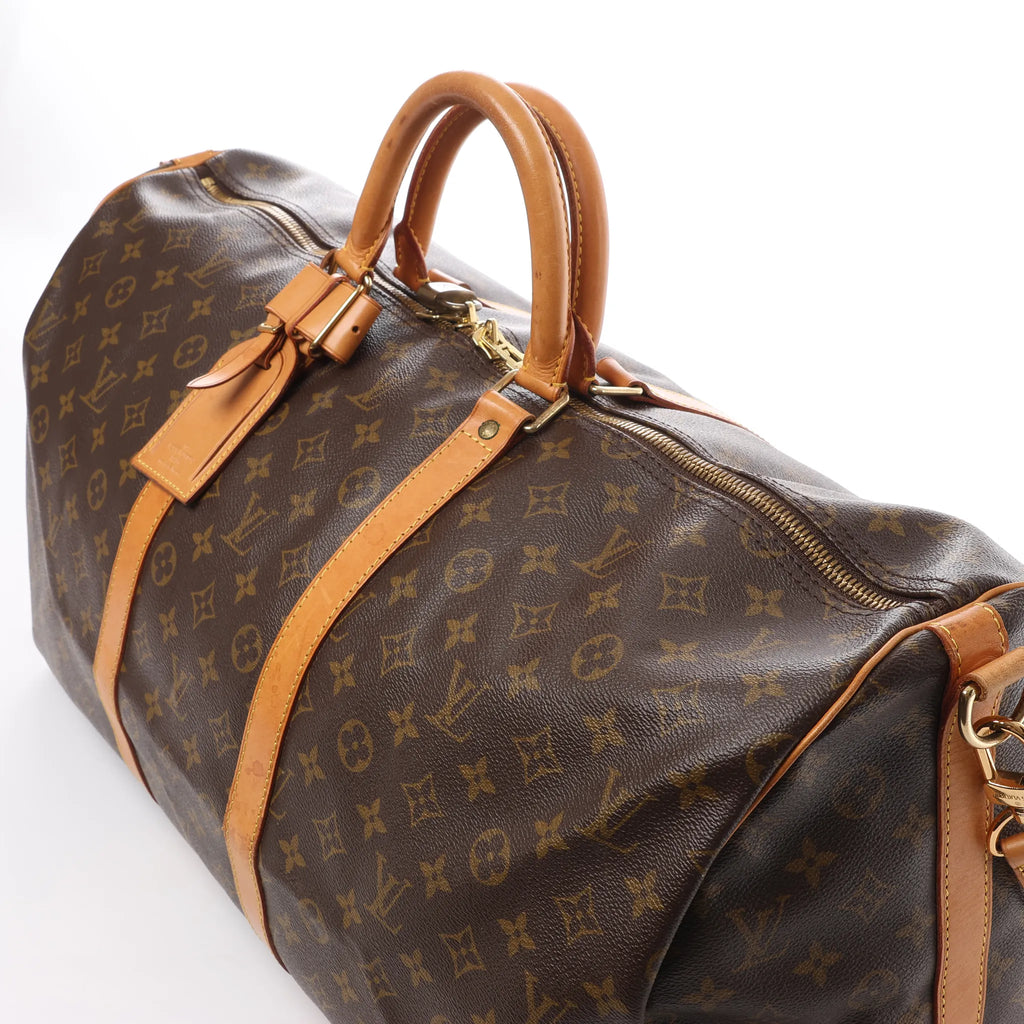 Louis Vuitton Keepall Bandoulière 55 Monogram Canvas Travel Bag in Brown M41414