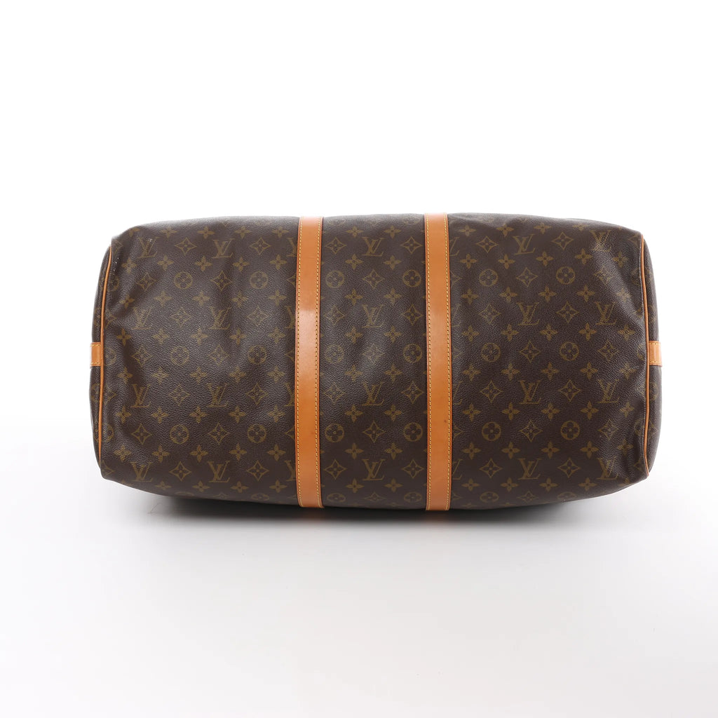 Louis Vuitton Keepall Bandoulière 55 Monogram Canvas Travel Bag in Brown M41414