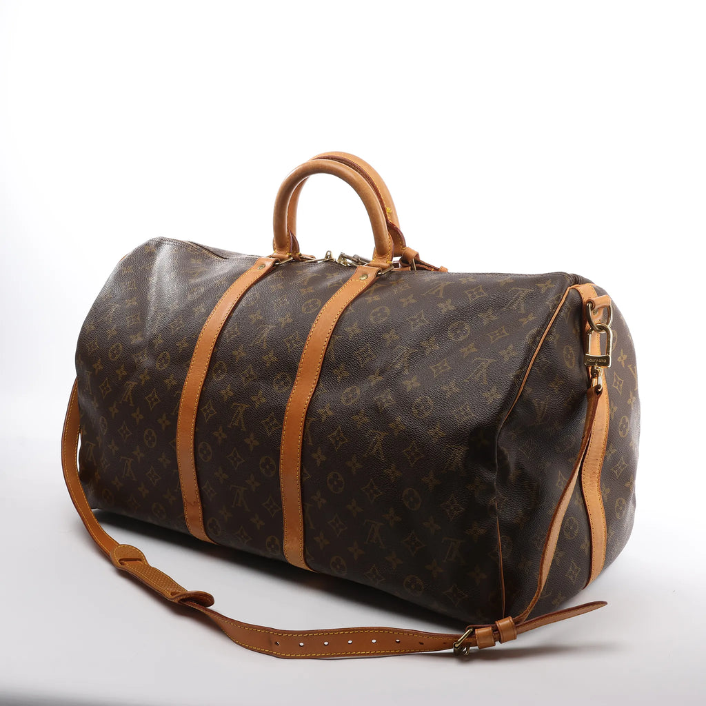 Louis Vuitton Keepall Bandoulière 55 Monogram Canvas Travel Bag in Brown M41414