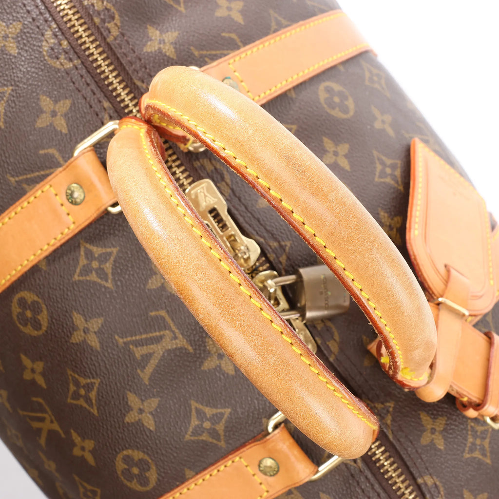 Louis Vuitton Keepall Bandoulière 55 Monogram Canvas Travel Bag in Brown M41414
