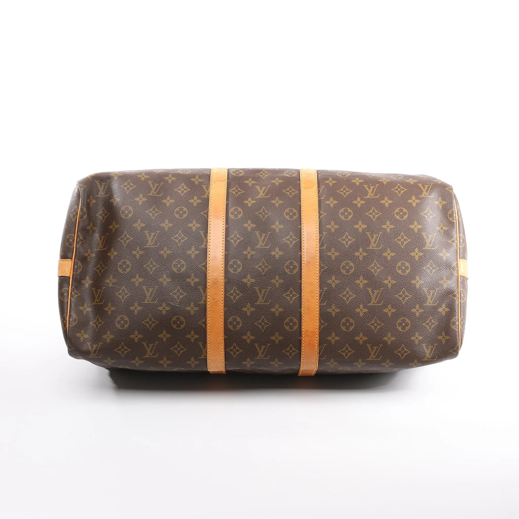 Louis Vuitton Keepall Bandoulière 55 Monogram Canvas Travel Bag in Brown M41414