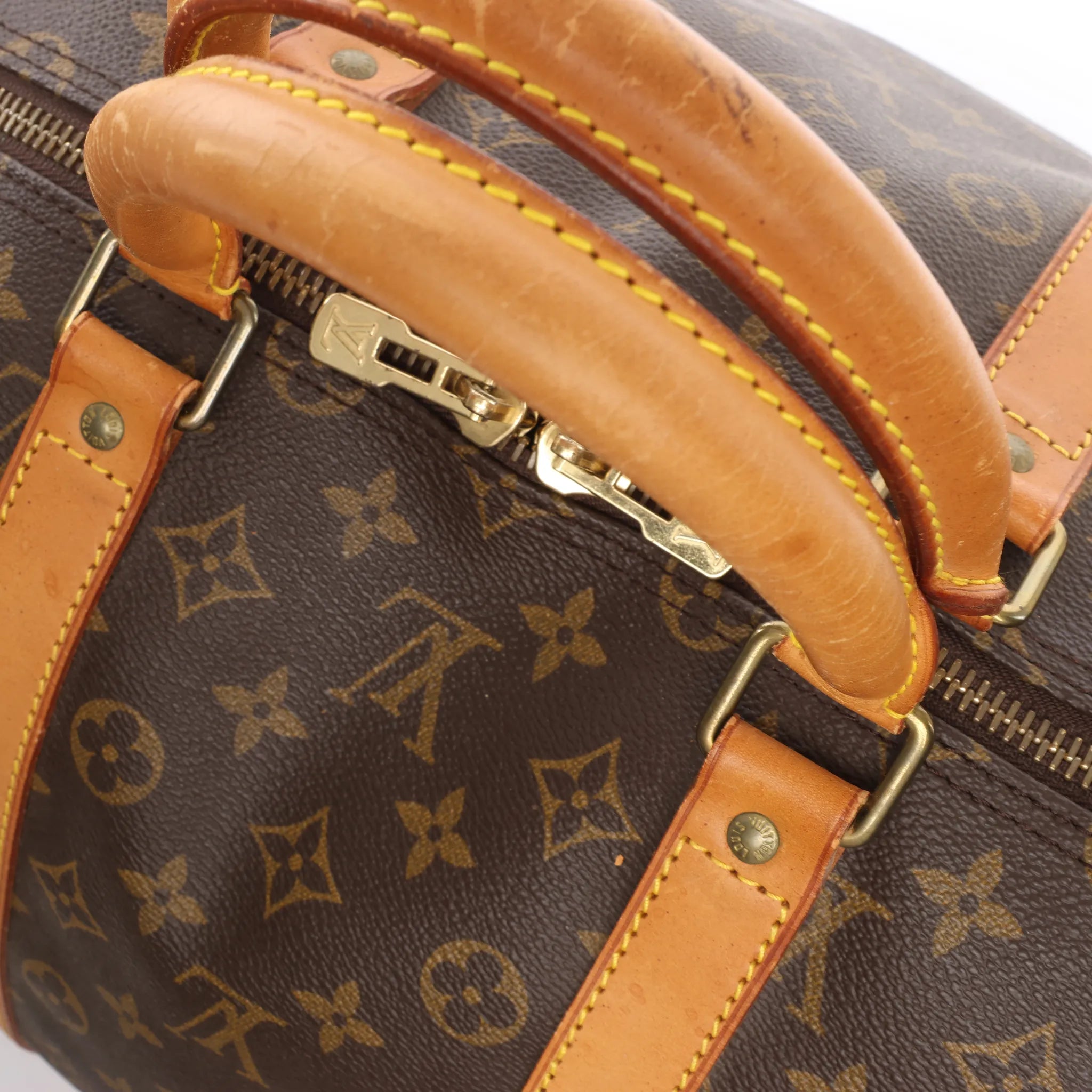 Louis Vuitton Keepall Bandoulière 55 Monogram Canvas Travel Bag in Brown M41414