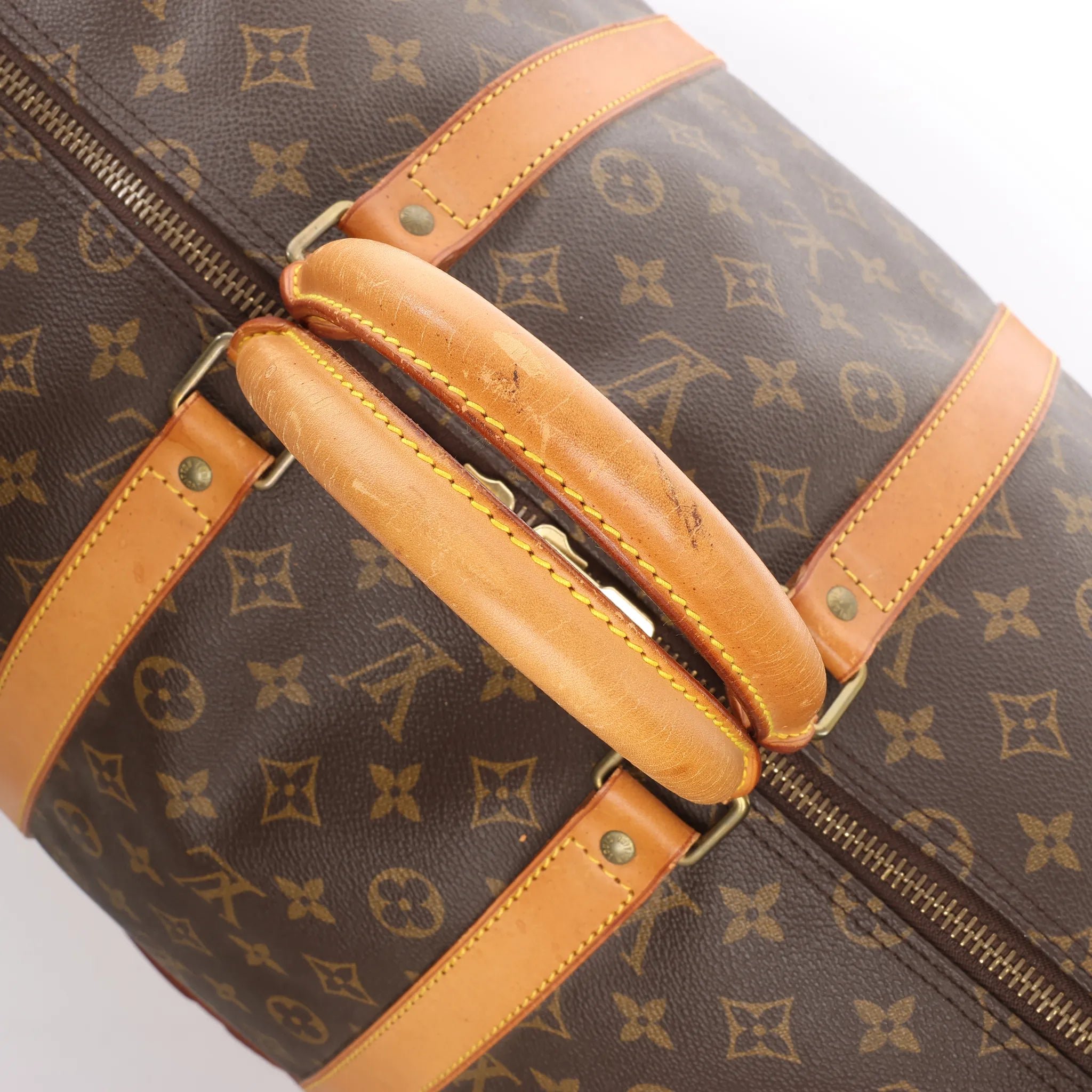 Louis Vuitton Keepall Bandoulière 55 Monogram Canvas Travel Bag in Brown M41414