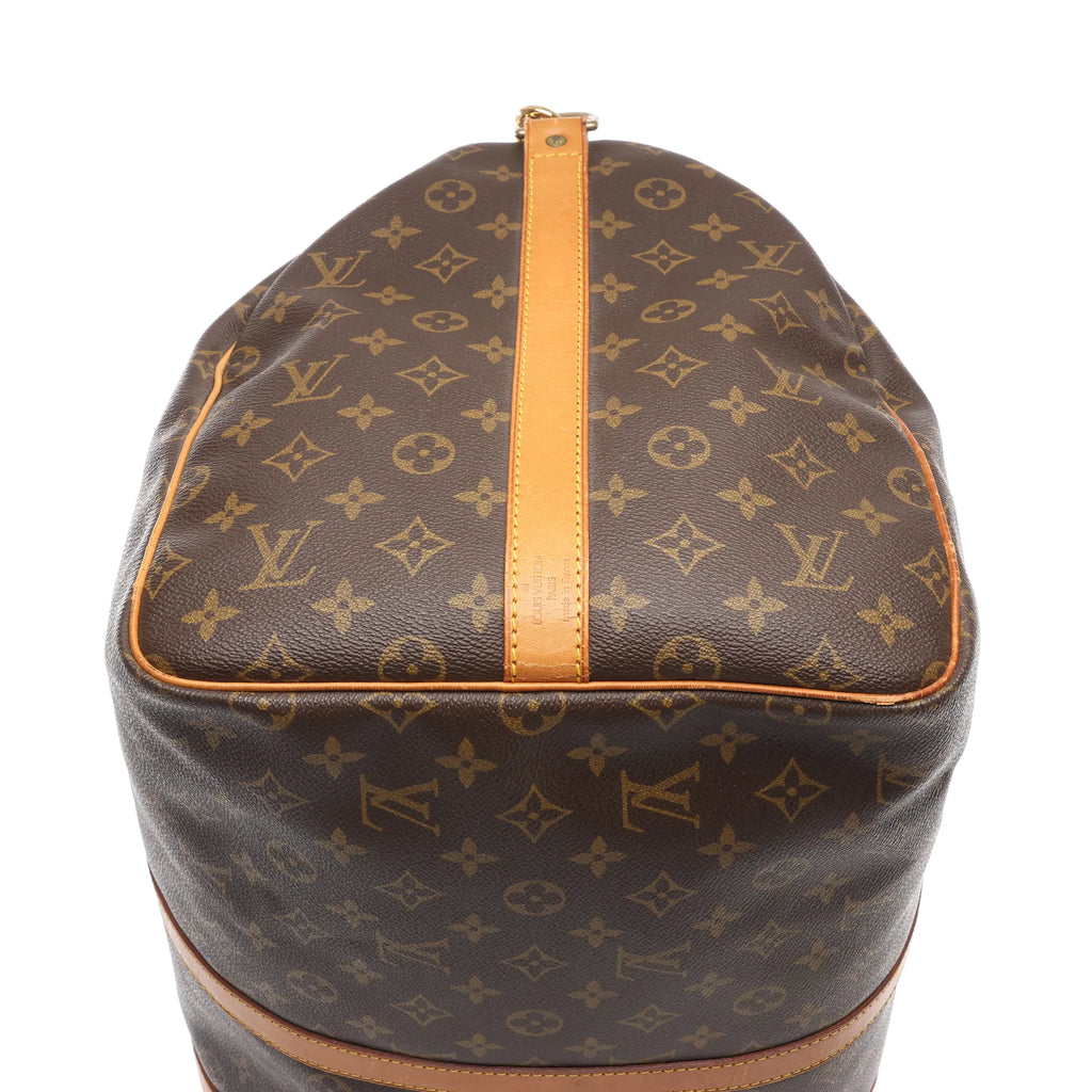 Louis Vuitton Keepall Bandoulière 55 Monogram Canvas Travel Bag in Brown M41414