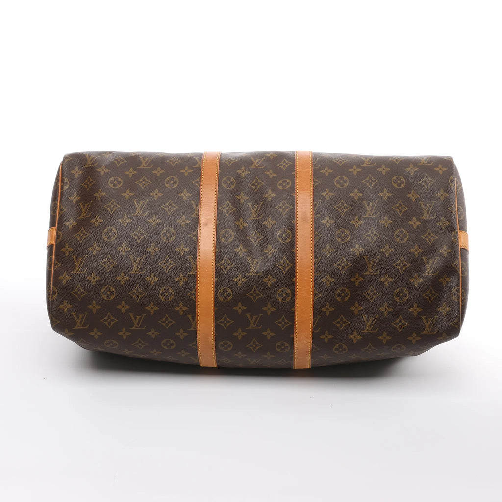 Louis Vuitton Keepall Bandoulière 55 Monogram Canvas Travel Bag in Brown M41414