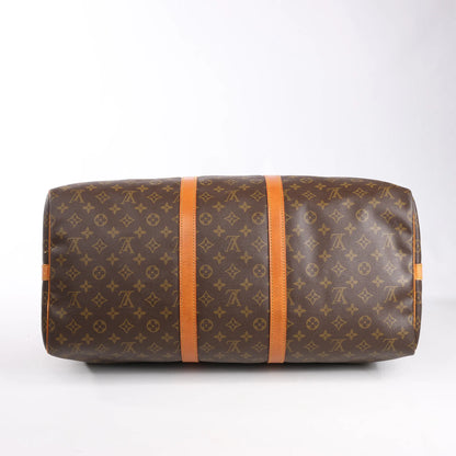 Louis Vuitton Monogram Canvas Keepall Bandoulière 55 Travel Bag M41414