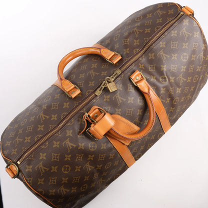 Louis Vuitton Monogram Canvas Keepall Bandoulière 55 Travel Bag M41414