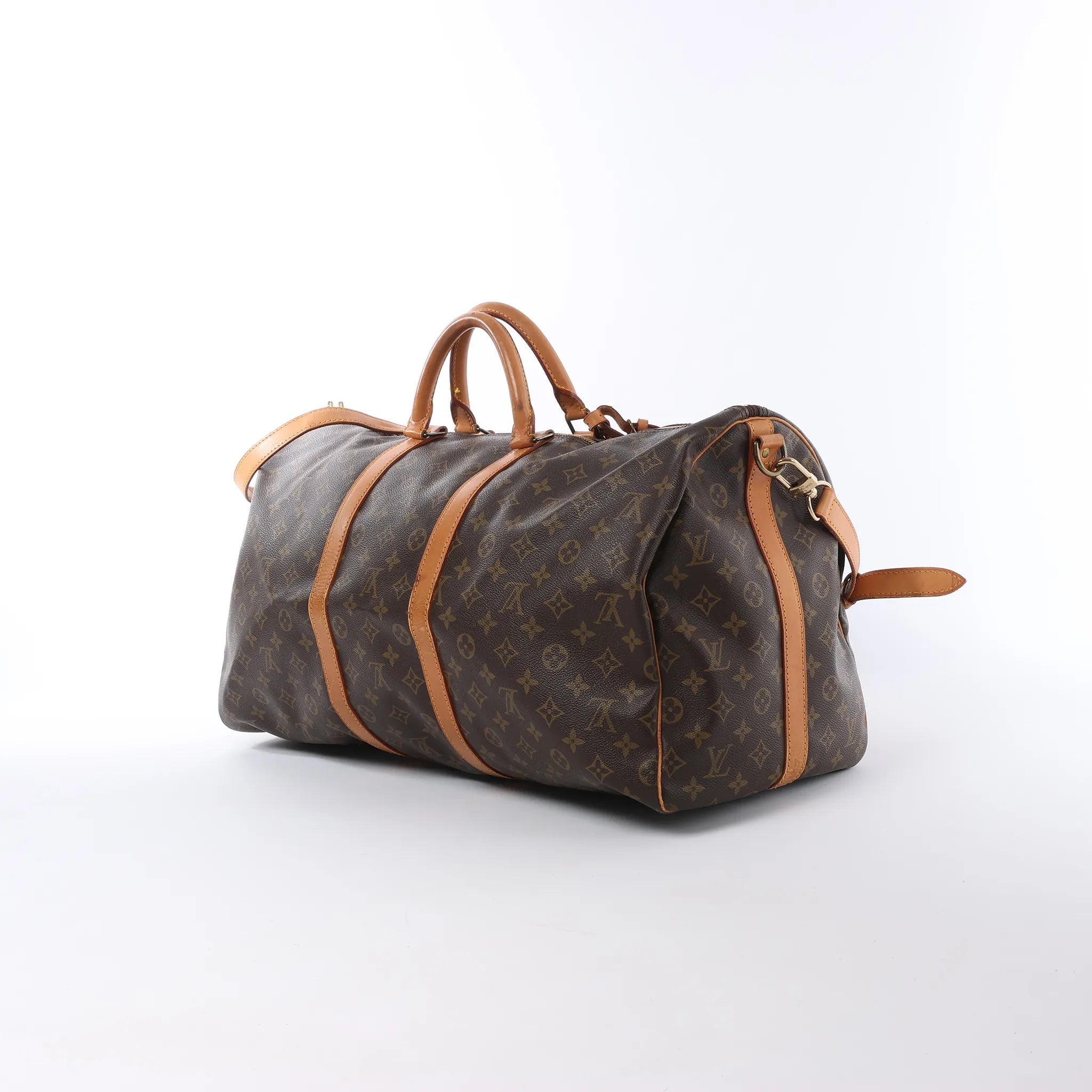 Louis Vuitton Keepall Bandoulière 55 Monogram Canvas Travel Bag in Brown M41414