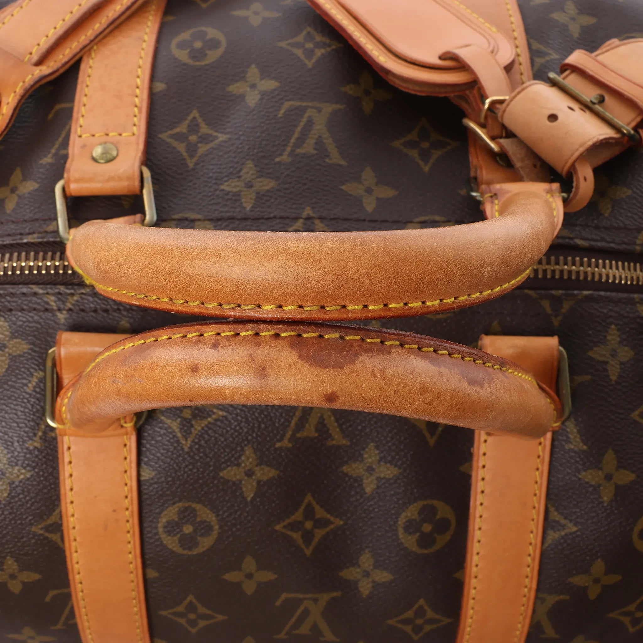 Louis Vuitton Keepall Bandoulière 55 Monogram Canvas Travel Bag in Brown M41414