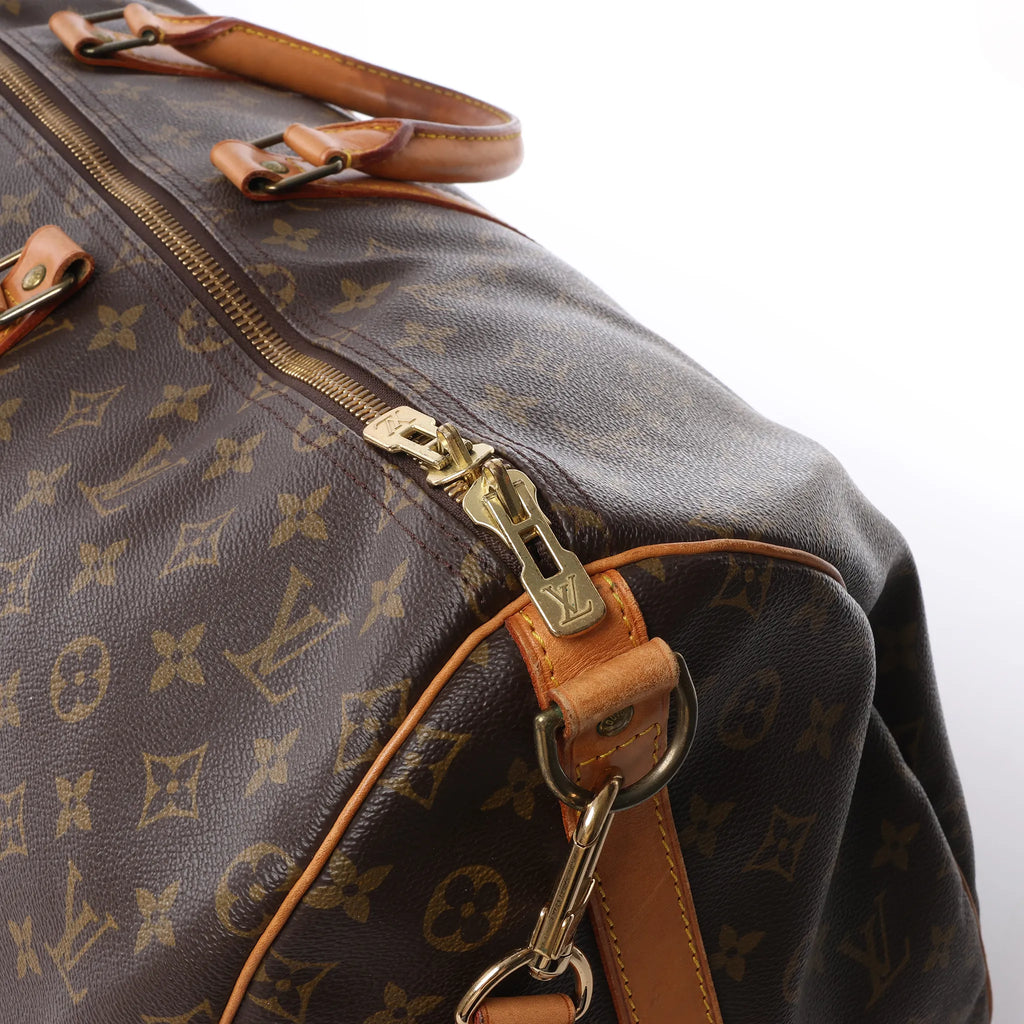 Louis Vuitton Keepall Bandoulière 55 Monogram Canvas Travel Bag in Brown M41414