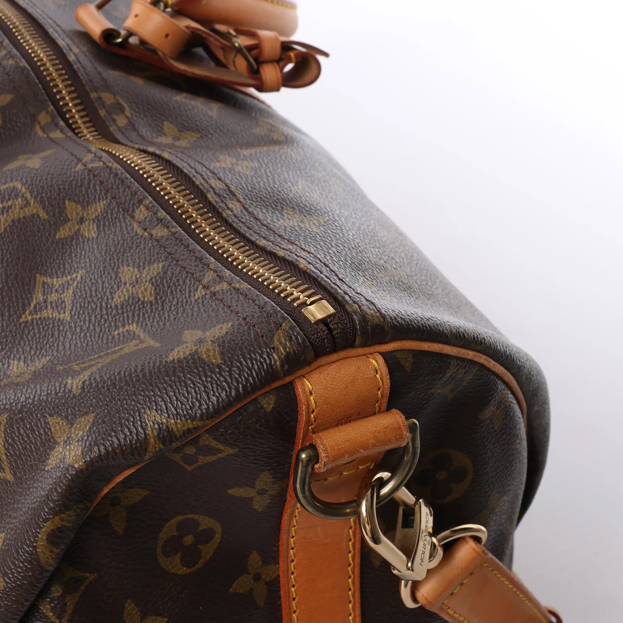 Louis Vuitton Keepall Bandoulière 55 Monogram Canvas Travel Bag in Brown M41414