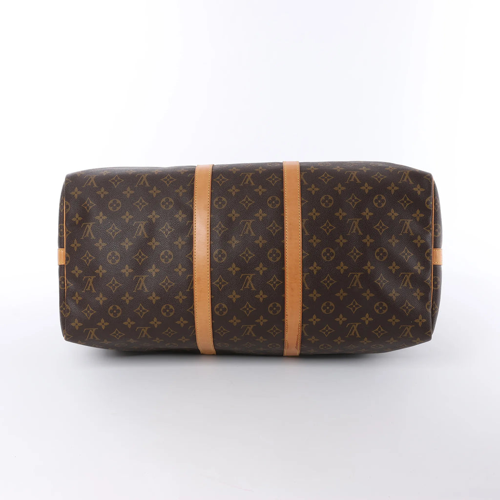 Louis Vuitton Keepall Bandoulière 55 Monogram Canvas Travel Bag in Brown M41414