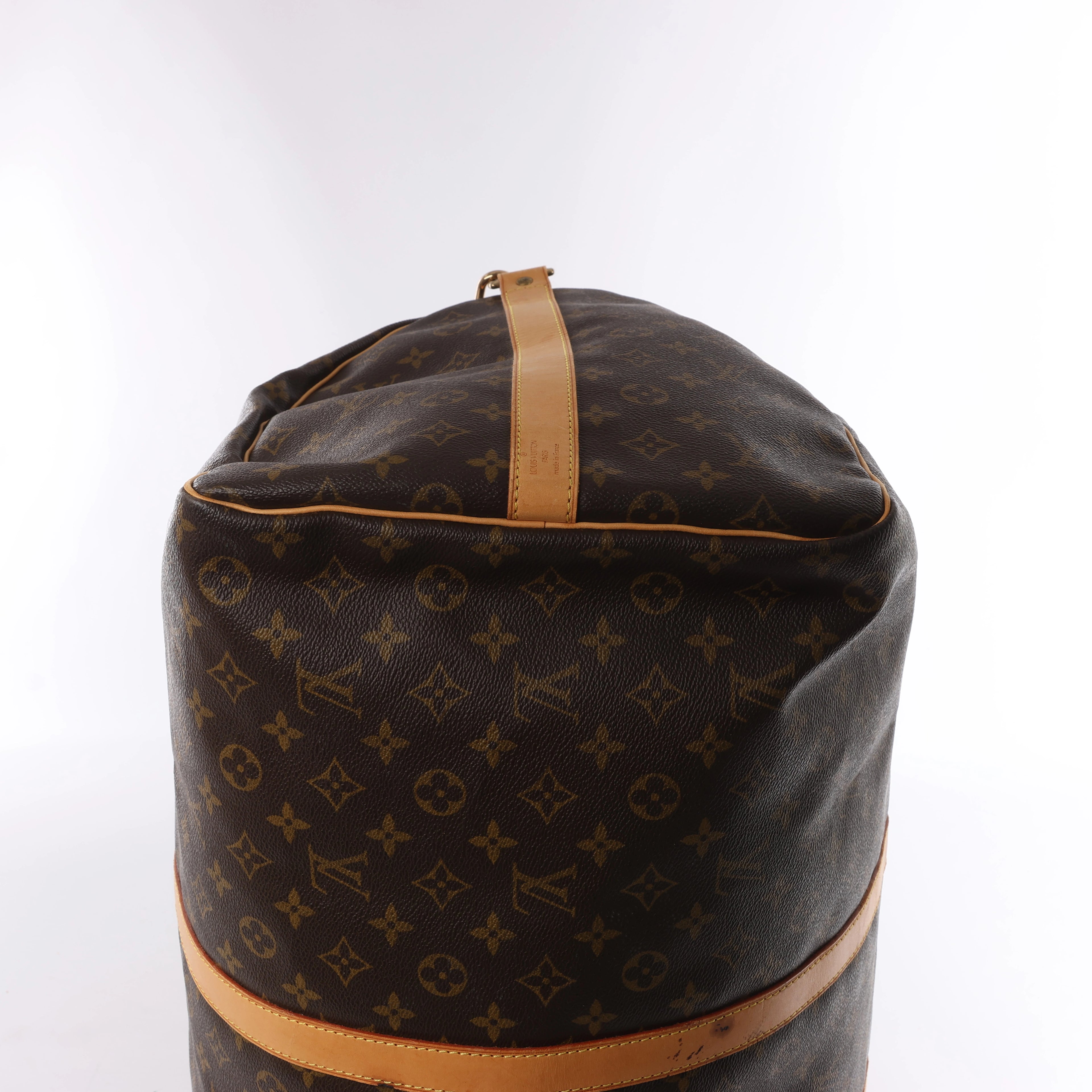 Louis Vuitton Keepall Bandoulière 60 Monogram Canvas Travel Bag in Brown M41412