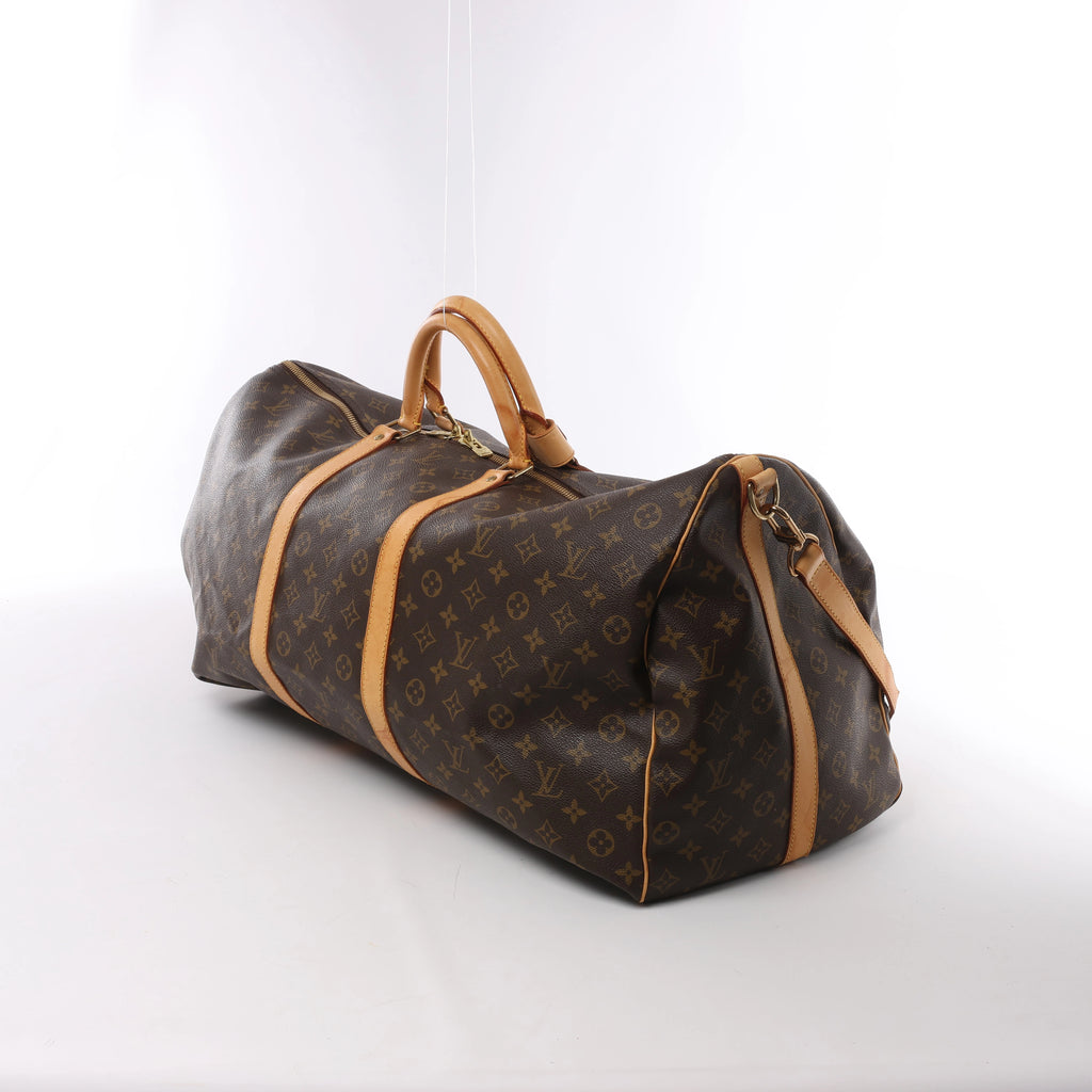 Louis Vuitton Keepall Bandoulière 60 Monogram Canvas Travel Bag in Brown M41412
