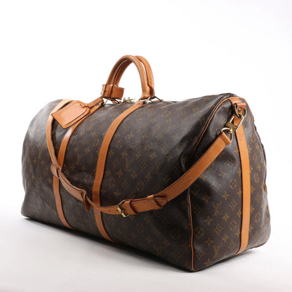 Louis Vuitton Monogram Canvas Keepall Bandoulière 60 Travel Bag M41412