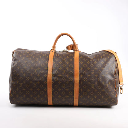 Louis Vuitton Monogram Canvas Keepall Bandoulière 60 Travel Bag M41412
