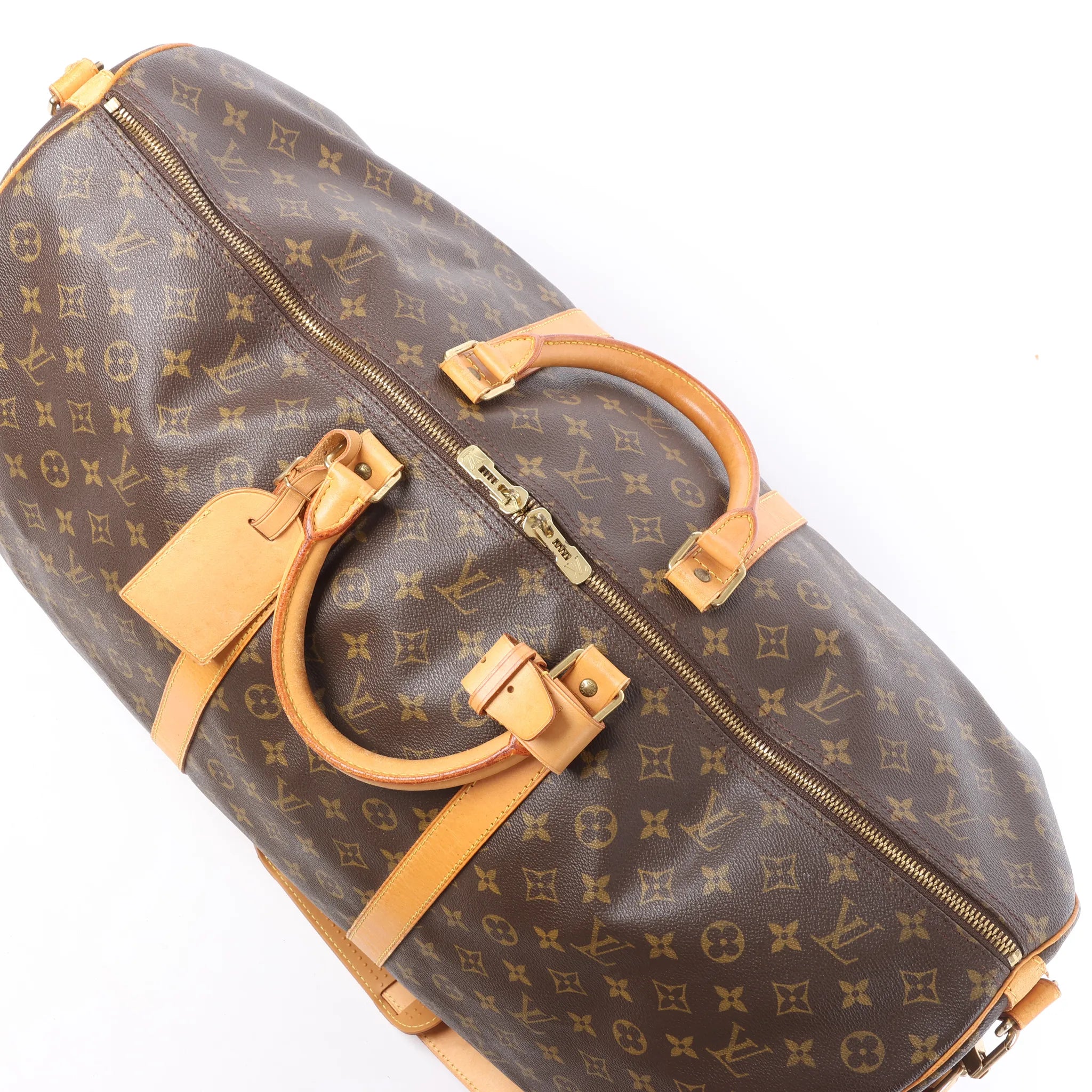 Louis Vuitton Keepall Bandoulière 60 Monogram Canvas Travel Bag in Brown M41412
