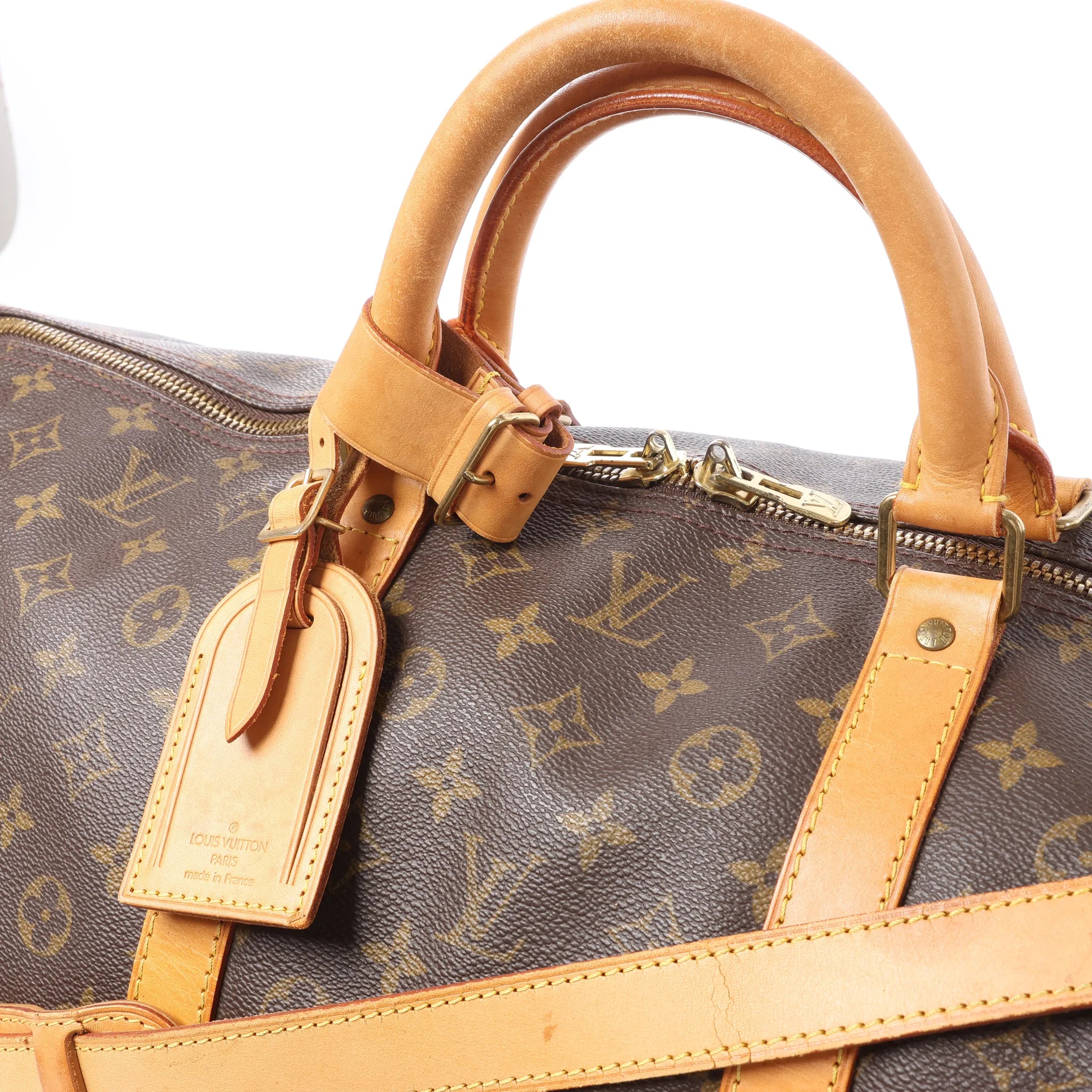 Louis Vuitton Keepall Bandoulière 60 Monogram Canvas Travel Bag in Brown M41412