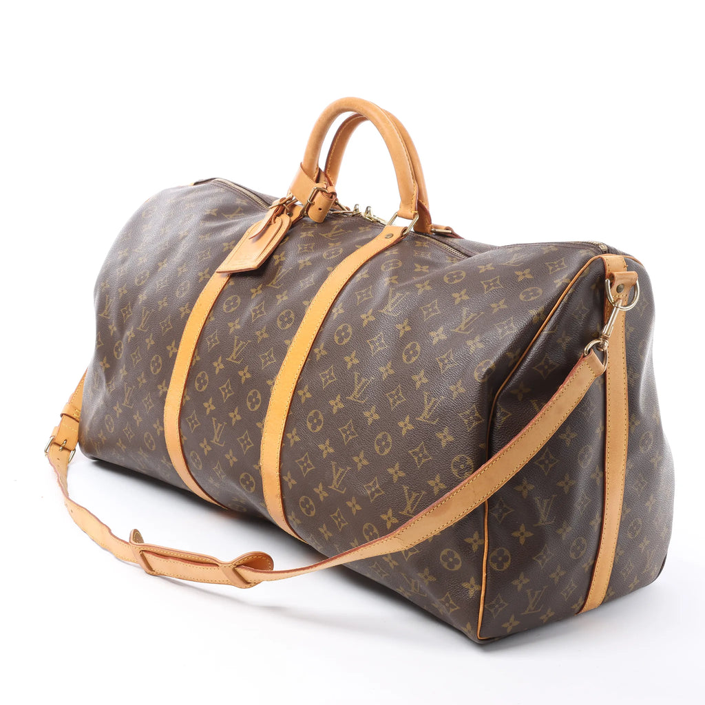 Louis Vuitton Keepall Bandoulière 60 Monogram Canvas Travel Bag in Brown M41412