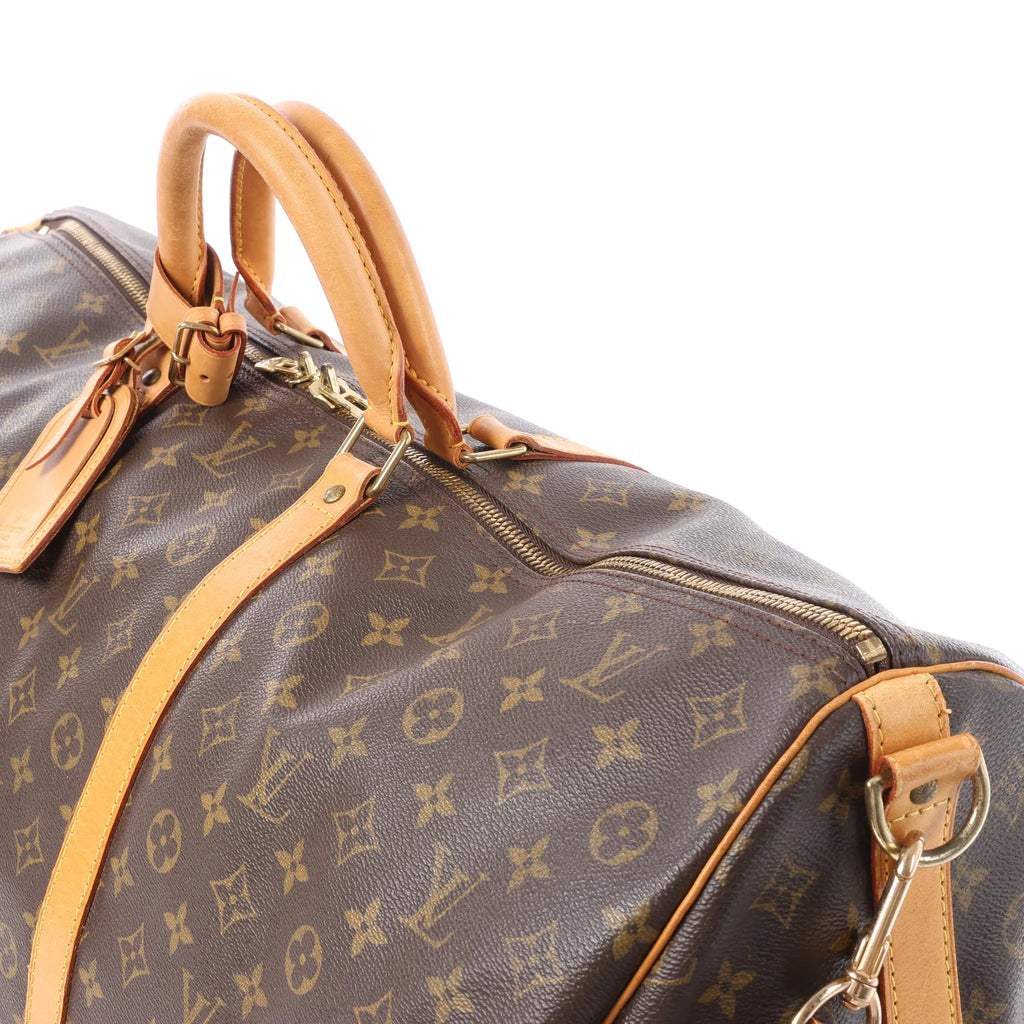Louis Vuitton Keepall Bandoulière 60 Monogram Canvas Travel Bag in Brown M41412