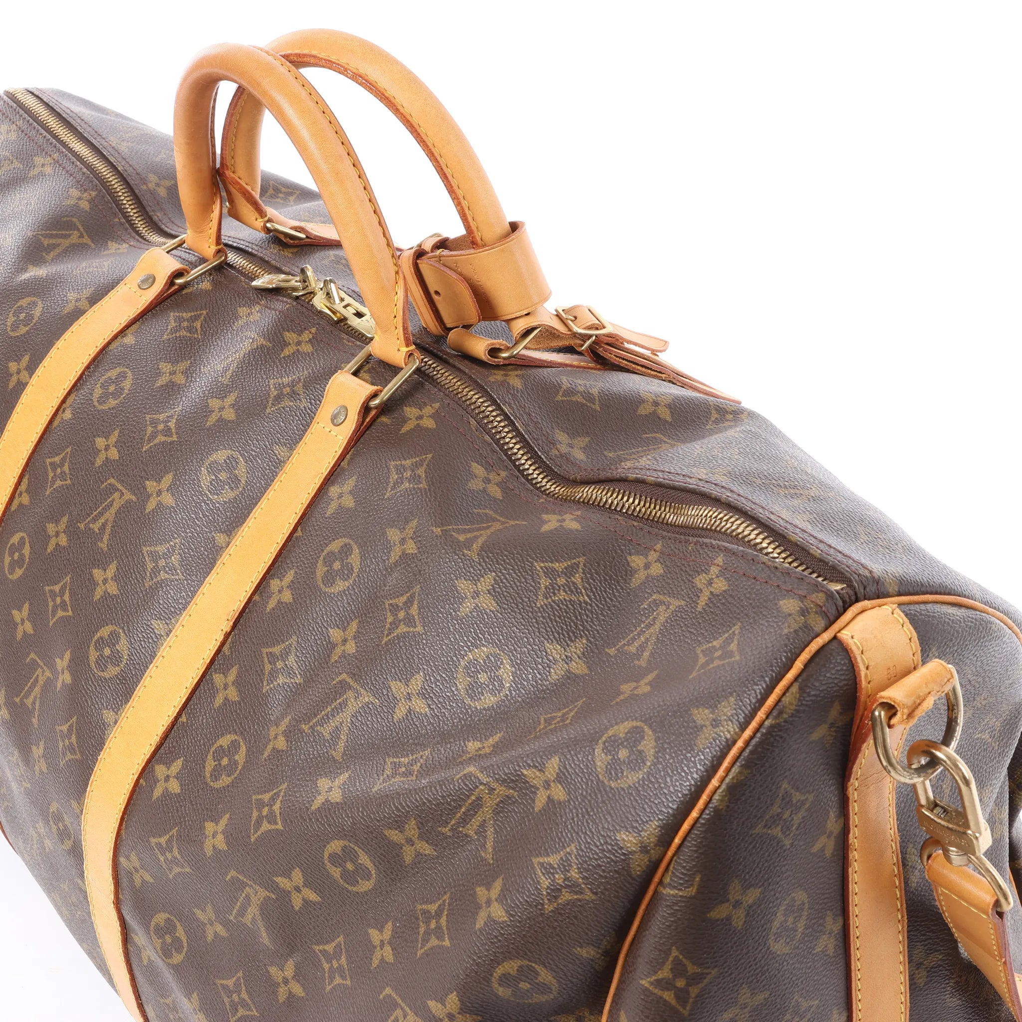 Louis Vuitton Keepall Bandoulière 60 Monogram Canvas Travel Bag in Brown M41412