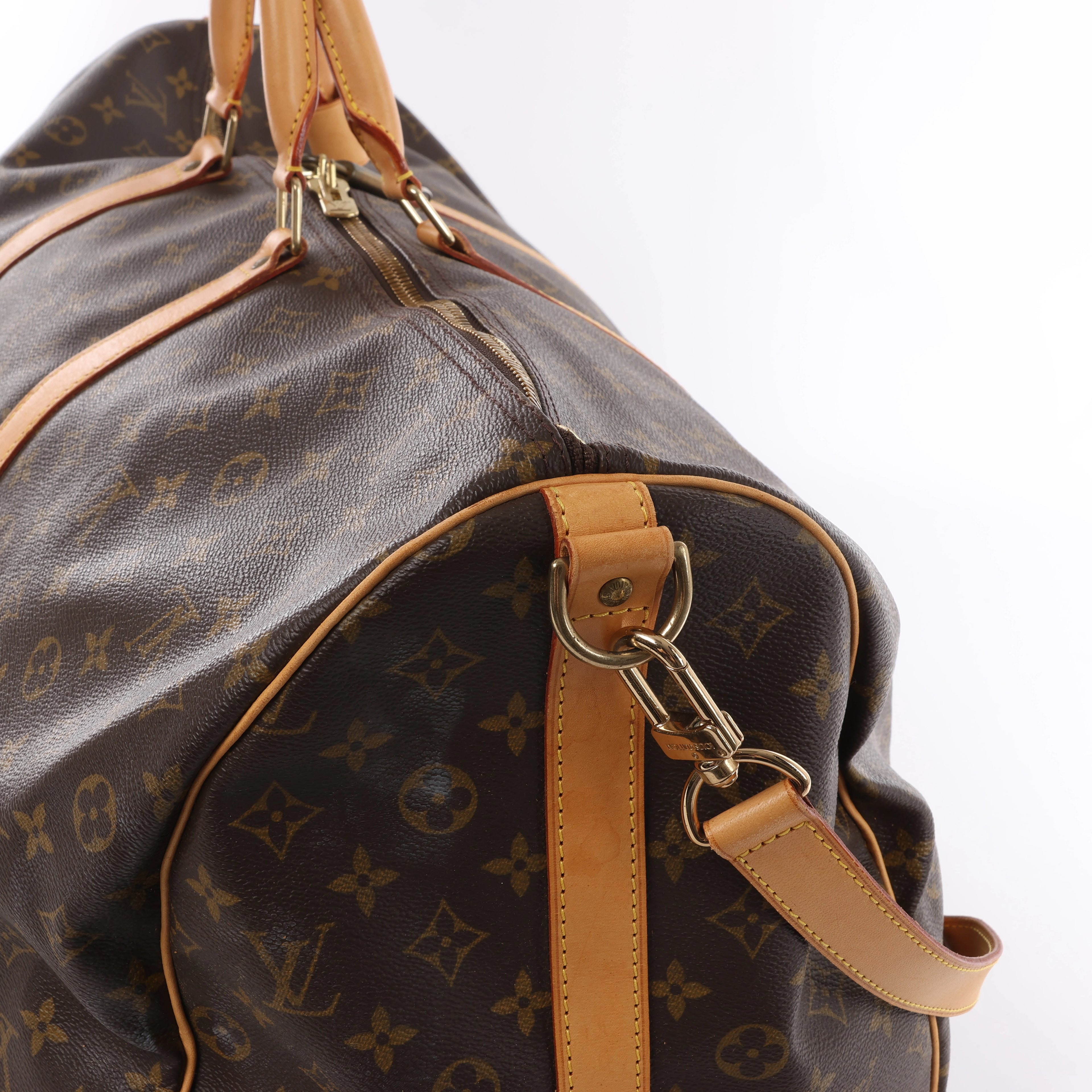 Louis Vuitton Keepall Bandoulière 60 Monogram Canvas Travel Bag in Brown M41412